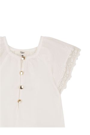 Cream lace romper and headband set CHLOÉ KIDS | C20928117